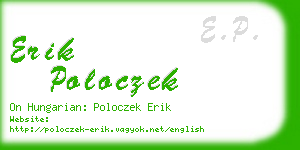 erik poloczek business card